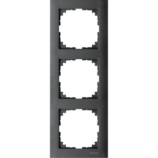 Cover frame, Merten M-Pure, 3 gangs, anthracite main