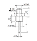 Temperatūras sensors ar vītni un galvu, PT100 B, 5 x 30mm, G 3/8, -30….130°C, TSP-1PAG30305MZ, 6042942 Sick alt_view_2