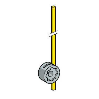 Limit switch lever, ZCKY, metal square rod 3 mm L=125 mm, -40...120 Â°C, ZCKY51