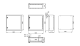 Metal distribution enclosure, 600 x 600 x 210 (H x W x D), IP65, WSA6060210 Schrack Technik alt_view_2