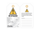 S4800LES | Self laminating tag customized with a name, department and photo - Spanish - EU Danger Logo (pack of 12 tags) main