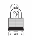 3KAMKBLK | Laminated Steel padlock - Keyed Alike and Master Keyed (Master Key to order separately) Padlock alt_view_2