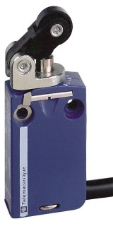 Limit switch, XCMD, thermoplastic plastic roller lever plung. Hor, 1NC+1 NO, snap, 1 m, XCMD2121L1