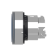 Head for illuminated push button, Harmony XB4, metal, blue flush, 22mm, universal LED, spring return, plan lens, unmarked alt_view_7