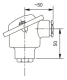 Temperatūras sensors ar vītni un galvu, PT100 B, 10 x 200mm, G 1/2, -50….500°C, ET521 Evikon, ET521-PT100H-D10/6-E200.H30-G12-B-C Evicon alt_view_2