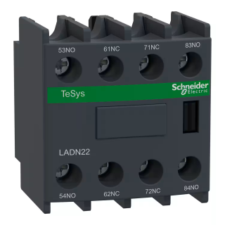 Papildkontakti 2 NO + 2 NC, no priekšas, skrūvējams, LADN22 Schneider Electric main