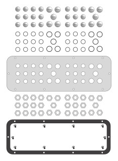 WSA Cable entry gland plate for type D, with 31 entries, WSAFA0D3-- Schrack Technik