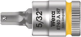 8740 A HF Zyklop bit socket with holding function, 1/4" drive, 5/32" x 28 mm, 05003385001 Wera main