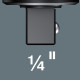 7772 A Ratchet insert, reversible, 9x12 mm, 9x12 x 1/4" x 49 mm, 05078635001 Wera alt_view_6