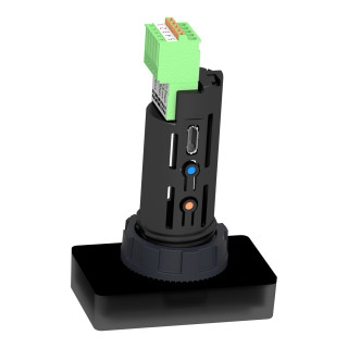 Display module, Harmony XB5, Digital panel meter, plastic, black, 22mm, 4 digit green LED display, 4...20mA input