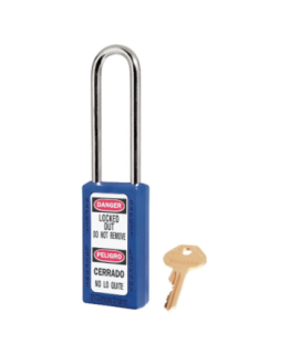 411MKBLU | Zenex Padlock - Keyed different and Master Keyed (Master Key to order separately) - Key retaining main