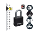M515EURDLHCC | 54mm - Octagonal shackle, diam. 9mm - 48mm long shackle - 4 Pin tumbler cylinder alt_view_5