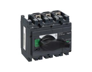 switch disconnector, Compact INS250-160, 160A, standard version with black rotary handle, 3 poles main