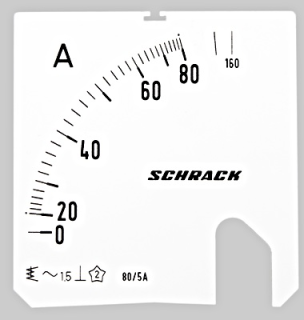 Scale Plate, 72x72mm, 80/160/5A AC, MGS57080-A Schrack Technik main