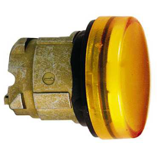 Head for pilot light, Harmony XB4, metal, orange, 22mm, plain lens for BA9s bulb main