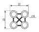 KLP-204-0 Nivocont distancers elektrodiem KLP2040M Nivelco alt_view_2
