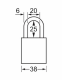 A1105MKBLK | Anodized Aluminium Padlocks - Master Keyed (Master Key to order separately) - 5 Pin locking mechanism alt_view_2