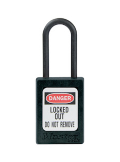 S32BLK | Zenex Padlock Plastic Shackle BLACK - NO Key retaining main