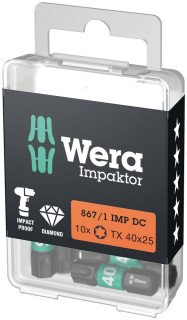 867/1 IMP DC TORX® DIY Impaktor bits, TX 40 x 25 mm, 10 pieces, 05057627001 Wera main
