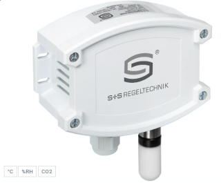 1501-7116-7301-200 Multifunctional surface-mounted sensor: humidity, temperature and CO2  0...2000ppm/0...5000ppm, temperature -35...+80C), humidity (0...100 % RH), active (0 -10 V / 4...20 mA), changeover contact , IP65, AERASGARD AFTM-CO2-W main