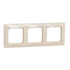 Cover frame, Sedna Design, 3 gang, beige
