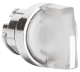 Head for illuminated selector switch, Harmony XB4, universal LED,  white handle, 22mm, 2 positions, spring return main