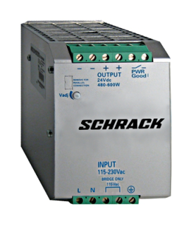 Single-phase Power Supply, pulsing,230VAC/24VDC,22A at 50°C main
