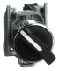Selector switch, Harmony XB4, metal, black, 22mm, 2 positions, stay put, 1NO alt_view_2
