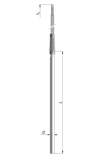 Temperatūras sensors, K NiCr-NiA, 4 x 80mm, kabelis 2m, -40….400ºC, TP-361, CZAKI, TP-361K-4-80-2000 Czaki main