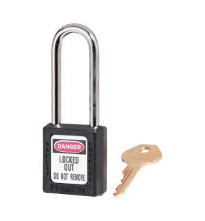 410MKLTBLK | Zenex Padlock - Keyed different and Master Keyed (Master Key to order separately) - Key retaining main