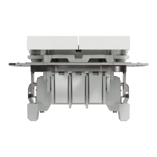 Asfora - double 2way switch - 10AX screwless terminals, white wo frame