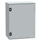 Wall mounted polyester enclosure, PanelSeT PLM, plain door, 430x330x200mm, IP66, IK10, RAL 7035 main