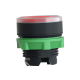 Head for illuminated push button, Harmony XB5, dark grey plastic, red flush, 22mm, universal LED, push push, unmarked alt_view_2
