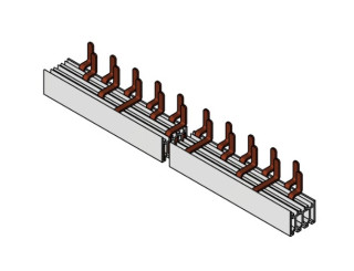 Busbar 4-p., NL1NL2NL3, MCB N+1/1MW, 10mmý, 1m, Amparo, BSA90172--, Schrack Technik