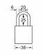 A1165MKBLK | Anodized Aluminium Padlocks - Master Keyed (Master Key to order separately) - 6 Pin locking mechanism alt_view_2