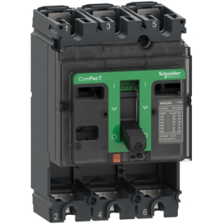 Circuit breaker basic frame, ComPacT NSX160B, 25kA/415VAC, 3 poles, 160A frame rating, without trip unit main