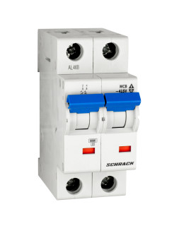 Automātslēdzis (MCB) C, 63A, 2-pole, 40° C, 6KA, Schrack Teknik, BM617263ME main