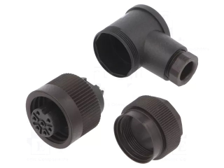 Connector: circular; 250V; 10A; PIN: 7; plug; female; screw terminal main