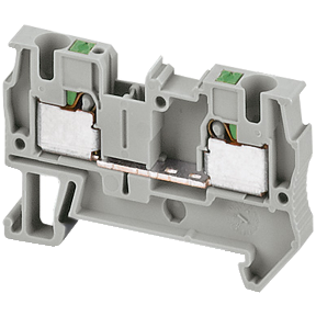Terminal block, Linergy TR, push-in type, feed through, 2 points, 4mm², grey, set of 50 main