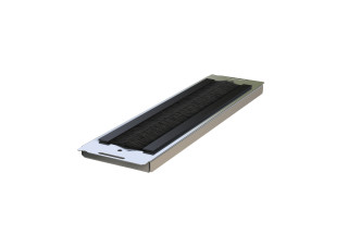 Cable entry gland plate with two brush gasket, W=800 mm main
