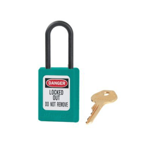 S32KAMKTEAL | Zenex Padlock Plastic Shackle TEAL Keyed Alike and Master Keyed (Master key to order separately) - NO Key retaining main