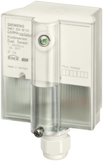 AP 254/02 Dual sensor, Brightness & Temperature, IP54, 1…100'000 Lux & -30…60 °C, for sun protection- & lighting control, KNX TP (5 mA) main