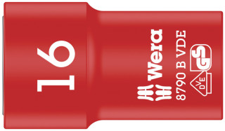 8790 B VDE Zyklop 3/8" socket, insulated, 16 x 46 mm, 05004960001 Wera main
