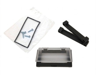 Protection cover 32x74mm - Black Cut-out 48x96 - IP65, 1300.21.002 Pixsys