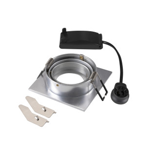 NEW TRIA 75, square, max. 10W GU10, aluminum, LI1007379 Schrack Technik main