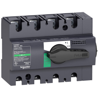 switch disconnector, Interpact INSE80, 40A, 4 poles main