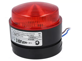 Signāllampa sarkana mirgojoša, Ø75x50mm, 85...265V AC, xenon, IP67 main