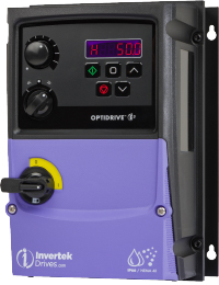 Variable frequency drive, Optidrive E3, 0.37 KW, 1 PH in, 3 PH out, 2.3A, 200-240V, Internal EMC Filter, IP66, Invertek Drives, ODE-3-120023-1F1B main