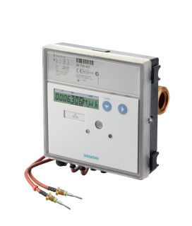 Ultrasonic heat/cooling energy meter, Qp = 3.5 m3/h, wall-mounted, mounting length 260 mm, connection thread G 1 1/4, sensor DS M10x1 mm x 38 mm, S55561-F125 Siemens