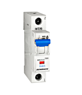 Automātslēdzis (MCB) D, 63A, 1-pole, 10kA, Schrack Teknik, BM019163-- main